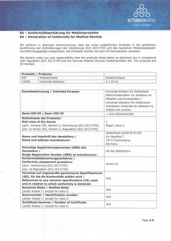 DoC Universal Adhesive MDR Class 1 2023 05 26 valid until 2025 08 12 1-image