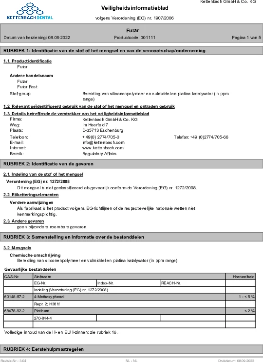 Futar Veiligheidsblad-image